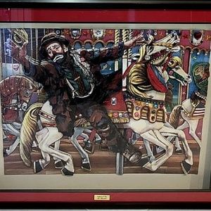 Emmit Kelly on Carousel 3D Art